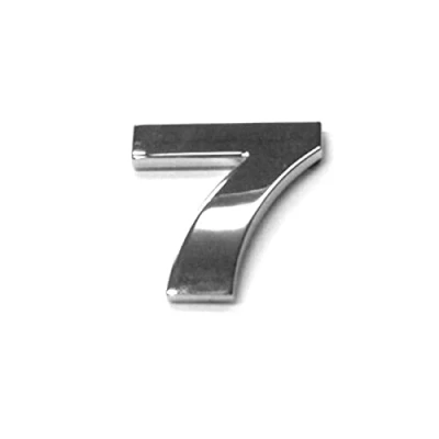 Image of Chrome Letters Digits Numbers Signs Self Adhesive 3D Emblem Decal Badge Sticker for Car Van Home Decor Digit 7