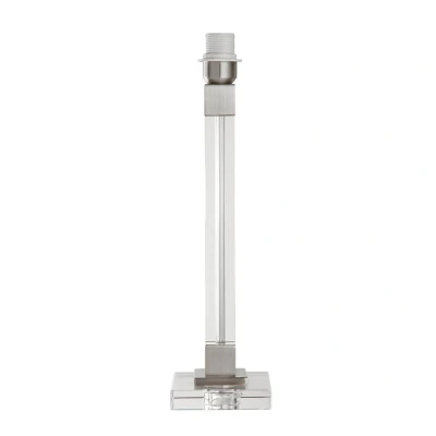 Image of Base Only Scarborough Table Lamp, Satin Nickel, Crystal
