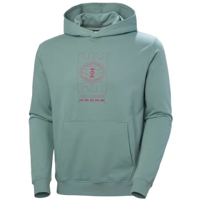 Image of Helly Hansen Mens Core Graphic Sweat Hoodie Cactus, 2XL