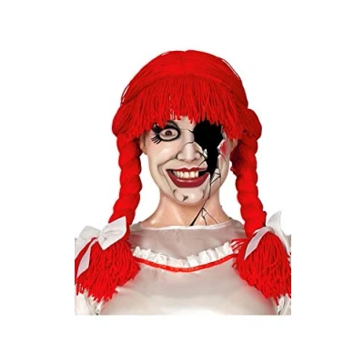 Image of FIESTAS GUIRCA Wig with Wool Pigtails