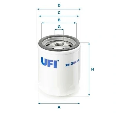 Image of 11100192 Fuel Filter UFI 24.304.00 Spin on FORD: Transit Mk2 Van