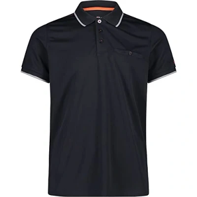 Image of CMP Men&#039;s Quick Drying Short Sleeved Polo Shirt Man, Anthracite Grey, 56