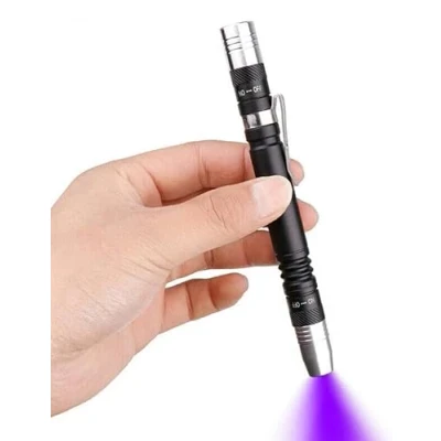 Image of MODOAO LED UV Torch 2 in 1 Ultraviolet Flashlight Penlight Pen Clip Blacklight Detector for Pet Urine, Stain, Bed Bugs 3 AAA Batteries