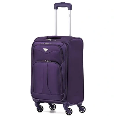 Image of Flight Knight Lightweight 4 Wheel 800D Soft Case Suitcase Robust Anti Crack Cabin Carry On Hand Luggage Approved for Over 100 Airlines Including easyJet, BA &amp; Many More!