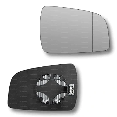 Image of Less4spares Replacement Wing Mirror Glass Right Compatible with Vauxhall Zafira 2009 2014 CLIP ON Driver Off side Heated Blind Spot