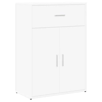 Image of vidaXL Sideboard Highboard Storage Cupboard White Engineered Wood Cabinet for Living Room Modern Organiser 60x30x84cm