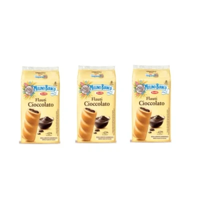 Image of 3x Mulino Bianco Flauti Sponge Cake Snack with Chocolate (8 x 35g)