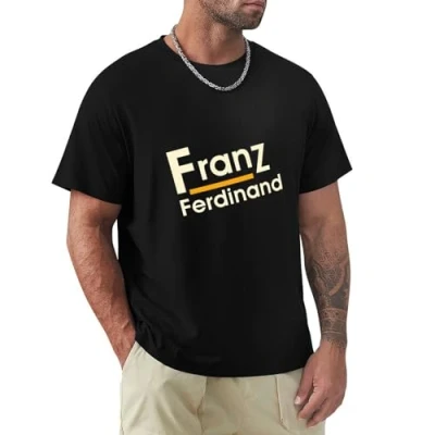 Image of 100% Pre Shrunk Cotton Customized Short Sleeves Franz Ferdinand T Shirt Men Regular Fit Black L