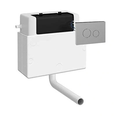 Image of nuie XTY011M01 Ceramics Accessories Pneumatic Dual Flush Universal Access Concealed Cistern and Push Button Plate, 296mm, Chrome
