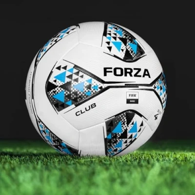 Image of FORZA Training &amp; Match Club Footballs Ball Sizes: 3, 4 5 Various Pack Sizes (Pack of White Blue Size 4)