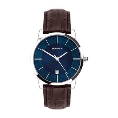 Image of Sekonda Unisex Adults Analog Japanese Quartz Watch with Leather Strap 30193