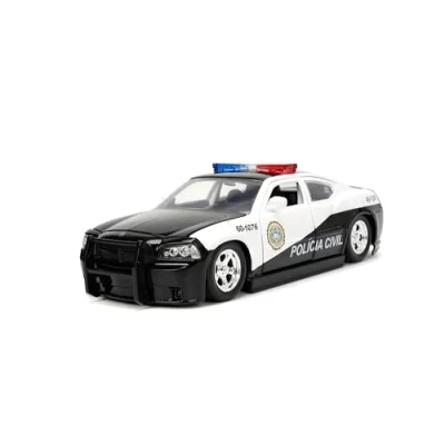Image of Jada 253203079SSU 1:24 FandF 2006 Dodge Charger Police CAR, Multicoloured