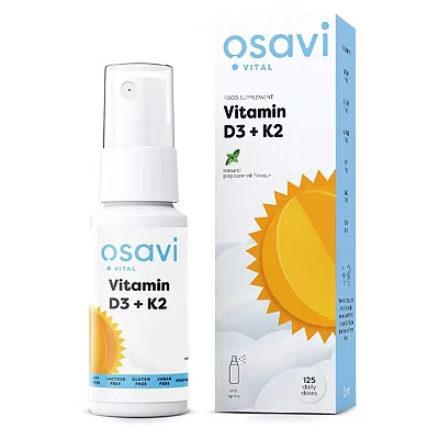 Image of Osavi Vitamin D3 + K2 Oral Spray, Peppermint 25 ml.