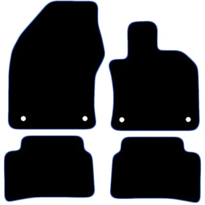 Image of Carsio Carpet Car Mats For Lexus UX 2019+ Onwards Tailored Fit Floor Mat Set Complete Accessory Black Custom Fitted All Weather, Anti Slip Backing &amp; Blue Trim