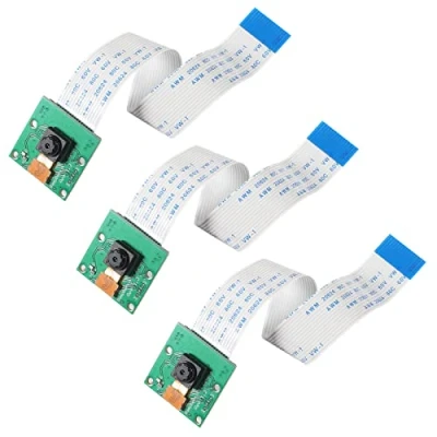 Image of Dealikee 3PCS 5MP Mini Camera Video Module 1080P Sensor OV5647 for Raspberry Pi Model A/B/B plus/Pi 2 and 3 Mode 3B+/Pi 4