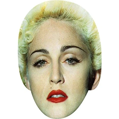 Image of FoxyPrinting Madonna Young 2 Celebrity Cardboard Party Face Mask Fancy Dress