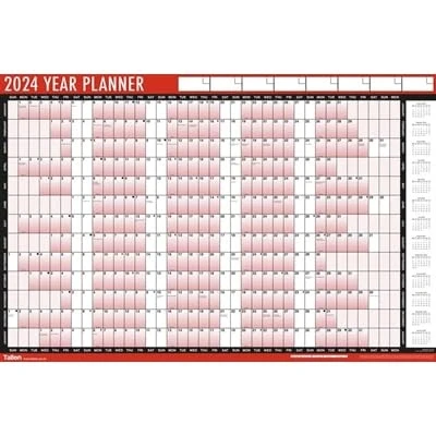 Image of Tallon Full Year Wall Planner 2024 A1 Laminated