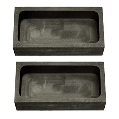 Image of LLF Gold Silver Graphite Ingot Mold Mould Crucible for Melting Casting Refining (2pcs 1kg (100x50x25MM))