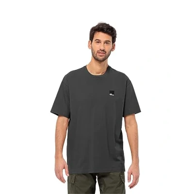 Image of Jack Wolfskin Men&#039;s Eschenheimer T Shirt, Granite Black, L