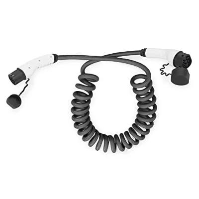 Image of DIGITUS Mode 3 Electric Car &amp; PHEV Charging Cable 7.5m Type 2 1 Phase 32A 7.4kW Coiled Black