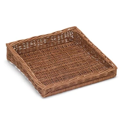Image of Prestige wicker Sloping Display Basket Style IV, Willow, Natural, 40 x 30 18 cm