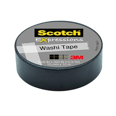Image of Scotch Creative Tape Washi Tape, Decorative Black