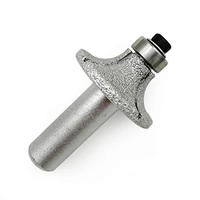 Image of SHDIATOOL 1/2 Inch Shank Round Over Router Bits 10MM Radius Corner Rounding Edge Forming Marble Granite Quartz Stone Grinding