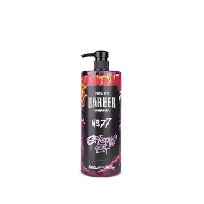 Image of BARBER MARMARA Men&#039;s Shaving Gel No. 77 Transparent 1000 ml Men Precise of Beard Contours Does Not Foam Cools The Skin with Pump Dispenser
