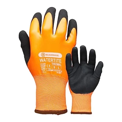 Image of Blackrock Watertite Thermal, Waterproof Thermal Work Gloves, Mens Womens Garden Freezer Cold Working, Safety Winter Work, Grip Builders, Heavy Duty, Gardening Size XXL