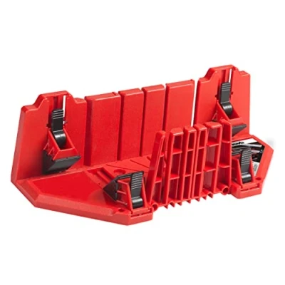 Image of kwb Mitre Box for Cutting Angle 22.5, 45, 90 with Adjustable Jaws and attachments, Made of Robust ABS Plastic
