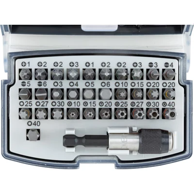 Image of Bosch 2607017319 Professional 32 Piece Screwdriver Bit Set (Extra Hard Bit, Drill Driver and Accessories) , Silver 13cm x 6.7cm 4.5cm