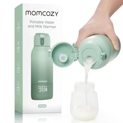 Image of Momcozy Portable Milk Warmer for Travel, Fast Heating &amp; Long Battery Life, Bottle with Dual Modes Breastmilk Water, 500 ml Large Capacity to Meet All Day Needs