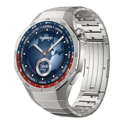 Image of HUAWEI WATCH GT 5 Pro 46 mm Smartwatch, Sharp Edged Design, level Sports Watch, Health Tracking, ECG monitoring, up to 14 Days Battery Life, GPS, Bluetooth call, iOS&amp; Android Compatible, Titanium