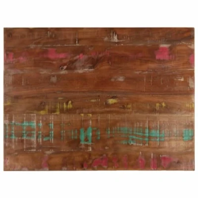 Image of vidaXL Reclaimed Wood Table Top 80x60x3.8 cm Rustic Solid Rectangular for Dining, Living Room, Commercial, Various Bases Natural Mixed Color Finish