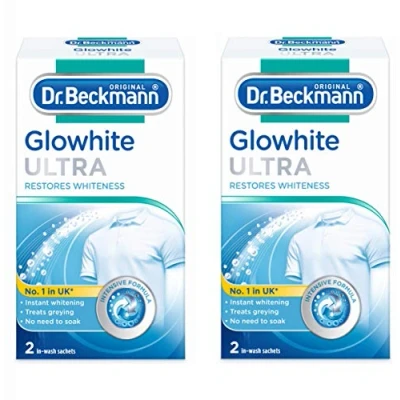 Image of Dr Beckmann Glowhite Ultra Fabric Whitener (4 x 40g Sachets)