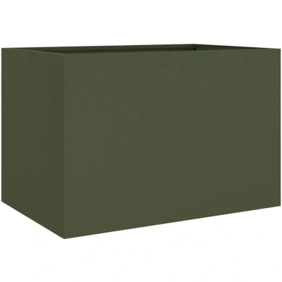 Image of vidaXL Planter Olive Green 62x47x46 cm Steel