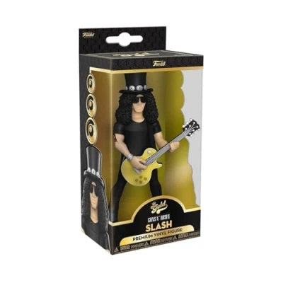 Image of Funko Vinyl Gold 5&quot;: Guns N&#039; Roses Slash 1/6 Odds for Rare Chase Variant N Collectable Action Figure Birthday Gift Idea Official Merchandise Ideal Toy Music Fans