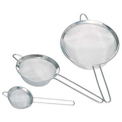 Image of KitchenCraft Fine Sieve Set, Stainless Steel, 3 Pieces