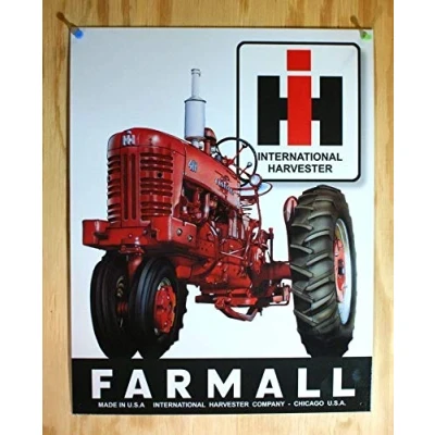 Image of Farmall TIN SIGN Chicago USA Tractor International Harvester IH 7.8X11.8 INCH