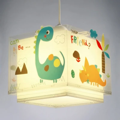 Image of Dalber Children&#039;s Pendant Light Hanging lamp Dinosaurs Animals 73452, E27, Multicoloured