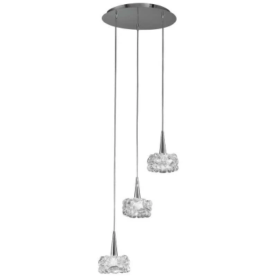 Image of O2 Ceiling Cluster Pendant 3 Light G9, Polished Chrome