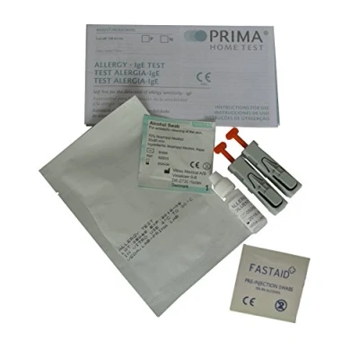 Image of Allergy Test Kit Tests for Allergies (IgE) to Dog and Cat Hair, Pollens Hay Fever includeds Alcohol Swab (1 + Extra Wipe)