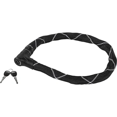 Image of ABUS armoured cable lock Iven steel O Flex 8200 motorbike made of with armour sleeves security level 8 85 cm, black