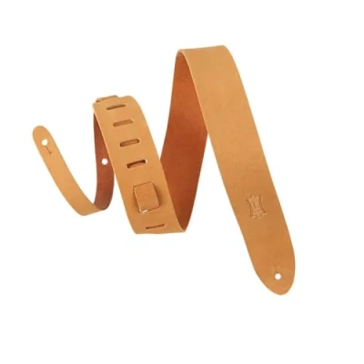 Image of Levy&#039;s Leathers 2&quot; Suede Leather Guitar strap; Extra Long Tan (M12OH XL V2 TAN)