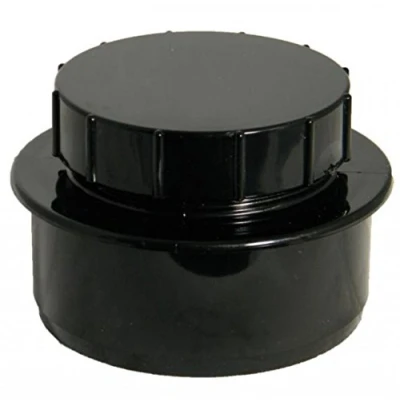 Image of FloPlast Black Screwed Access Cap 110mm