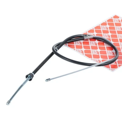 Image of 6R0609721B Brake Cable FEBI BILSTEIN 36348 Left Rear, Right Rear 1592mm Drum VOLKSWAGEN: Polo V Hatchback, SEAT: Ibiza 4, 4 Sportcoupe