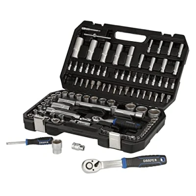 Image of Draper HI TORQ� Metric Socket Set, 1/4&quot; &amp; 1/2&quot; Sq. Dr. (108 Piece)