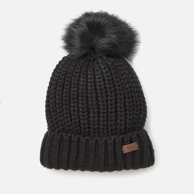 Image of Barbour Saltburn Beanie Beanie, Women&#039;s, Size: One Size, Black