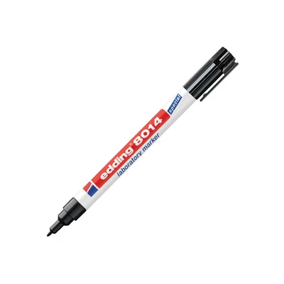 Image of edding 8014 laboratory marker black 1 pen round nib mm ideal for labelling smooth and transparent surfaces (e.g. reaction vessels, lab equipment, labels)