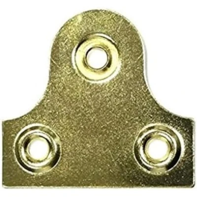 Image of Merriway BH02760 (10 Pcs) Round Glass Mirror Picture Hanging Plate, 50 mm (2 Inch), Brass Plated Pack of 10 Pieces